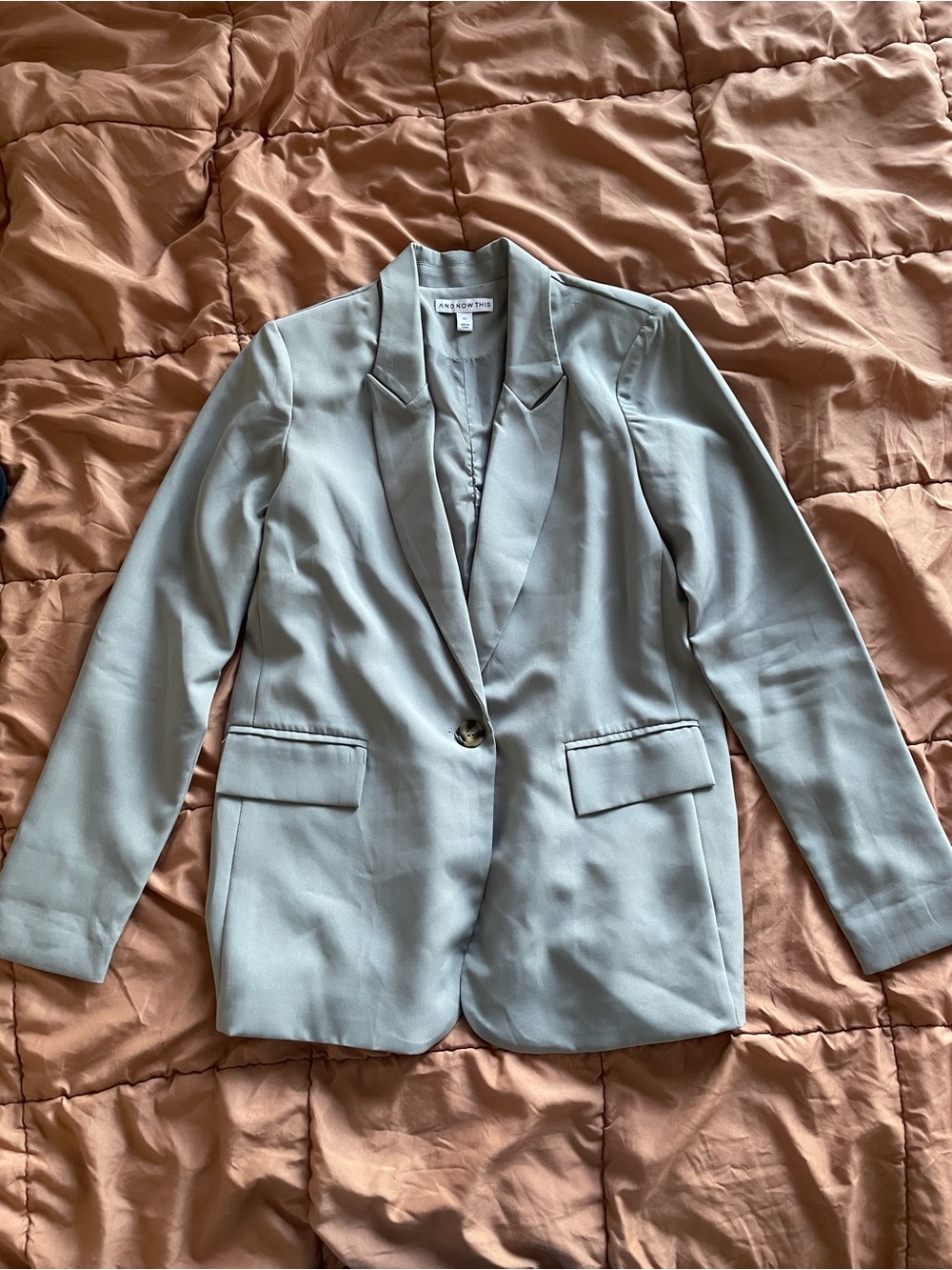 A New Day Light Grey Single-Button Blazer